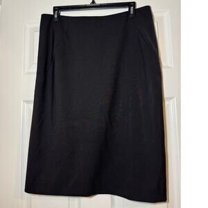 Theory Black Wool Pencil Skirt Size 10